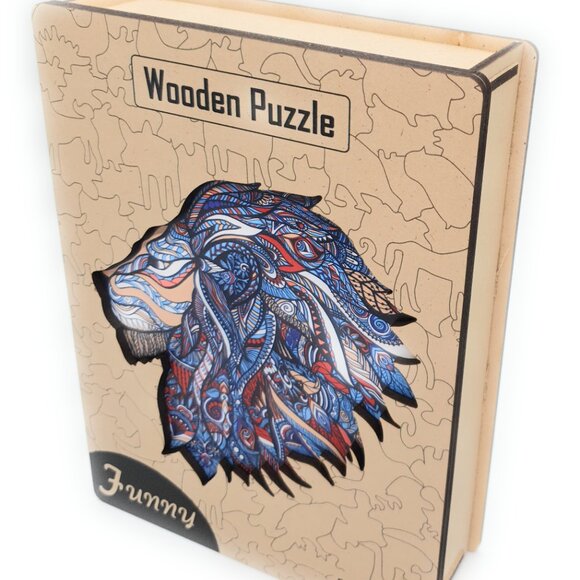 Suvira Animal Wooden Puzzle - Engaging, Educational, Lion - Picture 6 of 6